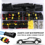 352 tk auto elektrijuhtme pistik 1/2/3/4 auguga klemmid pistikukomplekt IP68 veekindel isane ja emane tihvt, v&auml;ike pistik, veekindel 352pcs&Line Connector
