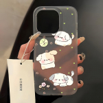 Mobiiltelefoni&uuml;mbrised iPhone 11 13 15 Pro Max 12 14 Pro Max &uuml;mbrisele iPhone 16 15 Plus 13 Pro 12 j&auml;&auml;tunud tekstuuriga maalitud koomiksililled iPhone 11 valge