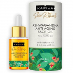 Kapiva Ashwagandha vananemisvastane n&auml;o&otilde;li (30 ml) | Taimne retinool | 100% Ayurveda &otilde;li kortsude ja peente joonte jaoks | Bakuchi &otilde;li, taimsete toimeainetega