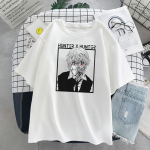 Gooti stiilis Kurapika lahtised l&uuml;hikeste varrukatega topid Anime Unisex T-s&auml;rk tr&uuml;kitud naiste T-s&auml;rk Vintage Punk Ulzzang Streetwear r&otilde;ivad S