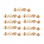 10 komplekti 56,58 mm t&auml;ismessingist n&ouml;&ouml;pkinnituskruvi nahale, neetv&ouml;&ouml; DIY kuldne