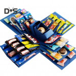 Plahvatuslik kinkekarp 5-kihiline suupistete plahvatuskarp DIY scrapbooking-karp aastap&auml;evaks, s&uuml;nnip&auml;evaks, valentinip&auml;evaks, pulmakingiks