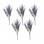 5 tk Kunstlik lavendel 5 kahvliga realistlik plastist lilledega pulmapidu kodukontori laud punane