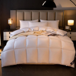 Puhast puuvillast talvine sulgedest siidist tekk - paks ja lihtne disain &uuml;hiselamutele ja hotellidele 1.5x2.0m 2kg