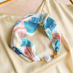 Magnetkinnisega Siidsall Naiste P&auml;rlikee Laisk Dekoratiivne Suvine Sall Kaela Dekoratiivne Sall