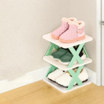 6 Tiers Removable Stackable Shoe Rack Shoes Storage Organizer Space-Saving Shoes Shelf Plastic Shoes Cabinets Box for Entry Door