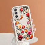 Pehme silikoonist ruudukujulise redeliga printimismustriga telefoni korpus T&auml;iskaanega kaamera p&otilde;rutuskindel kaitse kummist &uuml;mbris Samsungile Samsung M05 must