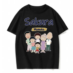 Meeste Suvine Armas Jaapani Anime Chibi Maruko-chan Prindiga &Uuml;mara Kaelusega &Uuml;hev&auml;rviline Puuvillane Euroopa Suuruses T-s&auml;rk S beež