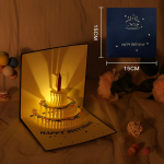 3D S&uuml;nnip&auml;evakaart koogiga, muusikaga ja fototr&uuml;kiga