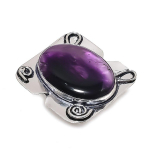Sage Amethyst Handmade 925 Sterling Silver Jewelry Ring Size 7 i7g24