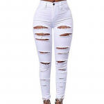 Seksikad naiste l&otilde;hkised teksad Kevads&uuml;gis Naiste augud Punk Street Teksad Denimp&uuml;ksid K&otilde;rge v&ouml;&ouml;kohaga &otilde;hukesed kauboi teksad p&uuml;ksid L