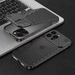 Luksuslik &otilde;&otilde;nesv&otilde;rguga alumiiniumisulamist &uuml;mbris iPhone 16 Pro Max 15 Plus 14 Pro 13 12 jaoks, soojuse hajutav, p&otilde;rutuskindel, &otilde;huke telefoni kate iPhone 16 Pro must