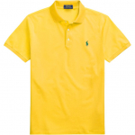 Polo Ralph Lauren &Uuml;hev&auml;rviline V&auml;ikese Hobuse Tikandiga Kitsa L&otilde;ikega L&uuml;hikeste Varrukatega Polo S&auml;rk Meeste topid Kollane MNPOKNI1N821144-700 M