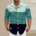 Meeste suvine uus vaba tr&uuml;kiga pikkade varrukatega s&auml;rk Cardigan Beach s&auml;rk L
