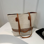 Naiste suure mahutavusega &otilde;lakott suvine &otilde;lgedest punutud korv k&auml;ekott moodne naiste luksusdisainer rannakott ostukott 39x11x30cm