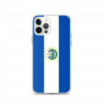 Coque iPhone &ndash; Drapeau Salvador &ndash; iPhone 12 Pro &ndash; Supp &ndash; Mitmev&auml;rviline &ndash; Plastikust l&auml;bipaistev