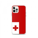 Coque iPhone &ndash; PIXELFORMA &ndash; iPhone 12 Pro &ndash; T&auml;ielik kaitse &ndash; Silikoonist supp &ndash; Drapeau des Tonga