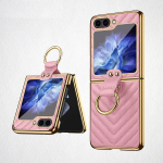 Busine Sle Galvaanitud Telefoni&uuml;mbris Samsung Galaxy Z Flip 7 6 5 4 3 Naistele ja T&uuml;drukutele L&otilde;hnava R&otilde;ngaga P&otilde;rutuskindel Tagakaas Galaxy Z Flip7 roosa