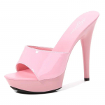 Naiste sussid muul nahast sandaalid seksikad moekad 13 cm sandaalid peokingad naistele luksuslikud punased sandaalid suvised mugavad 37 roosa