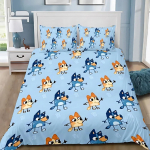 Kohandatud Multikas B-Blueys Bandit Chilli Tekikott Padjap&uuml;&uuml;r Voodipesukomplekt T&auml;iskasvanud Poiss T&uuml;druk Magamistuba Lapsed &Uuml;hekohaline Kahekohaline AU Double 180x210cm