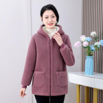 S&uuml;gis- ja talvejoped, Naiste pluss sametist paksendatud granuleeritud fliisist polsterdatud jope, Naiste polsterdatud jope, Suurem suurus polsterdatud jope XL tumeroosa v&auml;rv