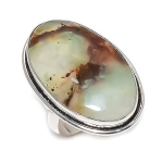 Natural Chrysoprase Gemstone 925 Sterling Silver Jewelry Ring Size 8 g2m40