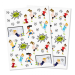 Gommettes Football de 1,2 &agrave; 6,2 cm 54 pi&egrave;ces