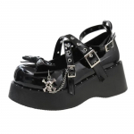 Moodsad Punk Goth Paksude Platvormidega Kingad Naistele 2025 S&uuml;gis Vibu Kiilud Mary Jane Lolita Kingad Naine S&uuml;dame Ankelpandlaga Mustad Kingad 35