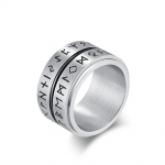 Nordic Viking Script Celtic Knot p&ouml;&ouml;ratav roostevabast terasest p&ouml;&ouml;rlev s&otilde;rmus meeste domineerivatele hip-hopi s&otilde;rmes&otilde;rmustele vintage h&otilde;beehted 13