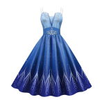 K&uuml;lmunud Halloweeni Kleit Digitr&uuml;kiga Kleit Printsess Elsa Kleit Traksidega Kleit XL blue