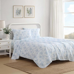 Laura Ashley - T&auml;issuuruses voodipesu, Kr&otilde;be ja jahe puuvillane perkaalvoodipesu sobiva padjap&uuml;&uuml;riga, Kerge voodikomplekt, Oeko-Tex sert
