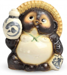 Shigaraki keraamika Tanuki pesukaru koer sakepudeliga kuju M