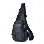 Ehtsa Nahast Crossbody Kott Meestele, Retro ja K&otilde;rge Kvaliteediga Stiil. Meeste nahast esiosa crossbody kott must