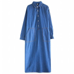 Naiste vaba l&otilde;ikega teksakleit, vabaaja s&auml;rk-kleit, &uuml;ler&otilde;ivas XXXL helesinine v&auml;rv