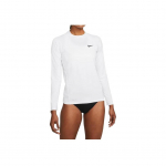 Nike Essential Hydroguard V&auml;lis-Vabaaja-Spordi &Uuml;mmarguse Kaelusega Pikkade Varrukatega Kaheosaline Ujumisriietus Naiste ujumisriided Valge NESSA386-100 S