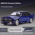 LYZRC Uus 1:24 1988 BMW M3 E30 sulamist sportauto mudel survevalu metallist klassikaline automudel K&otilde;rge simulatsiooniga heli ja kerge laste m&auml;nguasjad kingitus sinine