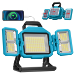 SUKITEN Laetav LED prožektor [36 000 mAH suur mahtuvus, 3-poolne &uuml;liere heledus] Laetav valgusti, 500W, 55 000 lm, T&ouml;&ouml;valgusti, V&auml;litingimustes, blue