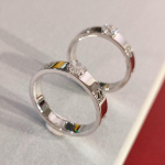 Love30 Punkti Peamine Teemant S&otilde;rmus Naiste S&otilde;rmus Tsirkooniga Inkrusteeritud Peen Isikup&auml;rane Lihtne Kinnine S&otilde;rmus No. 5