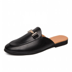 Loaferid Meeste Vabaaja Kingad Meeste Siledad Muller Kingad Brogue Mood Klubi Mugavad Sussid Suvised Meeste Kingad Poolikud Sandaalid Retro Sotsiaalsed 42 must