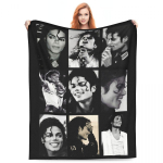 MJ M-Michaels Poplaulja Tekk J-Jacksons Foto Telkimine Flanell Visketekk Soe Pehme Diivan Tool Voodi Voodikate Kingitus 30x40in