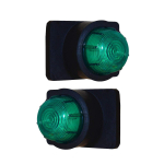 APSMOTIV Roheline gabariidituli paar 12 V pirnidega, sobib veoautole ja haagisele roheline