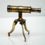 Antiikne Vintage Messingist Teleskoop Statiiviga Antiikne Viimistlus Luup Teleskoop | Messing