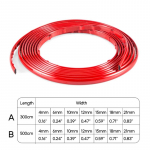 3M /5M DIY Car Bumper Self-adhesive red Decorative Strip Thickened PVC Material To Prevent Body Scratches Decorate Car 3M-4MM
