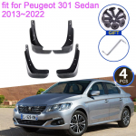 for Peugeot 301 Sedan 2013~2022  2018 2017 2016 2015 2014 Mud Flaps Mudguards Splash Fender Guard Front Car
