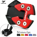 Soporte lateral para motocicleta YAMAHA N-MAX NMAX 155 125, almohadilla de extensi&oacute;n, placa de almohadilla de soporte lateral NMAX125 155 black-black-NMAX