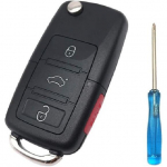 Keyless Entry Remote Key Fob Cover Case fit for Jetta Beetle Passat Golf Rabb