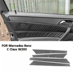 Carbon Fiber Car Door Anti kick Panel Anti Dirty Pad Protect Cover Decoration Sticker For Mercedes Benz C Class W203 2005-2007 must