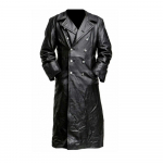 Meeste talvemood pikk Trench-mantel pluss suuruses Turn kael Soliidne pikk nahkmantel vabaaja lahedad meeste soojad jakid XXXXXL must