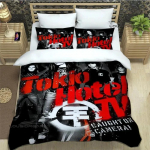 Tokio Hotel B&auml;ndi Prindiga Voodipesukomplektid Peen Vooditarvete Komplekt Tekikott Voodikate Komplekt Voodipesukomplekt Luksuslik S&uuml;nnip&auml;evakink EU Single(135*200cm)3pcs