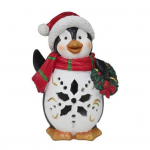 Valgustatud j&otilde;ulukaunistus Vintage Vaik Lumememm/J&otilde;uluvana/Pingviini Kuju LED-valgusega P&uuml;hade Talvise Laua Keskpunkti jaoks Penguin